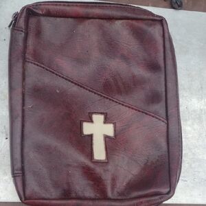 Men's Brown Leather Book Bag